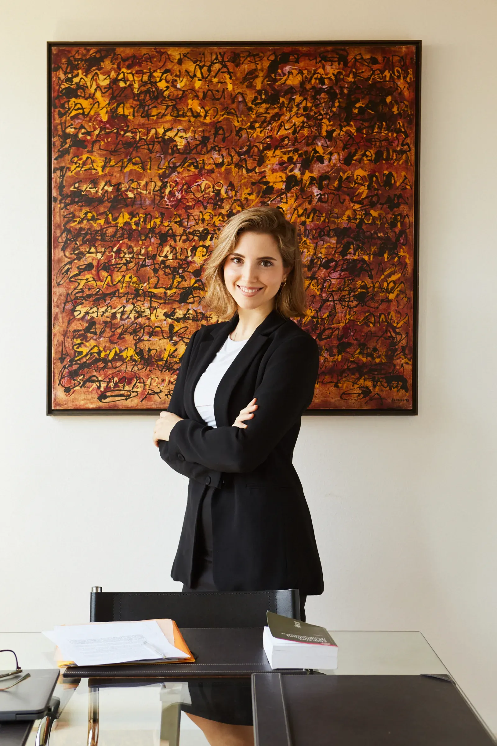 Miriam Acerete standing in her Valencia office